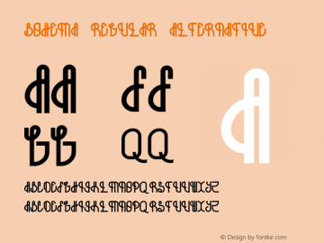 ☞Bohema-Regular-Alternative Version 001.001 ;com.myfonts.easy.onrepeat.bohema.alt.wfkit2.version.3Bwq图片样张