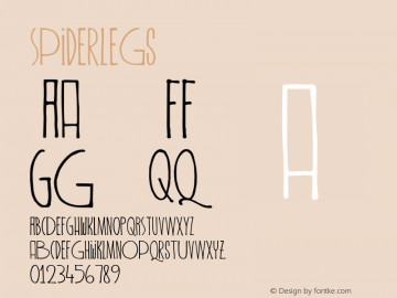 ☞Spiderlegs Version 1.002;com.myfonts.hanoded.spiderlegs.regular.wfkit2.3RWG图片样张