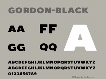 ☞Gordon-Black Version 1.000;com.myfonts.easy.letterbox.gordon.gordon-black.wfkit2.version.3B8C图片样张