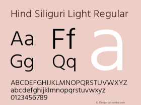 Hind Siliguri Light Regular Version 0.702;PS 1.0;hotconv 1.0.81;makeotf.lib2.5.63406 Font Sample