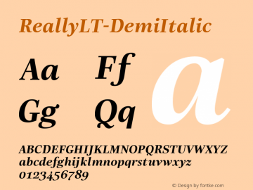 ☞Really LT Demi Italic Version 3.01;2005;com.myfonts.easy.linotype.really.linotype-really-demi-bold-italic.wfkit2.version.3Hzm图片样张