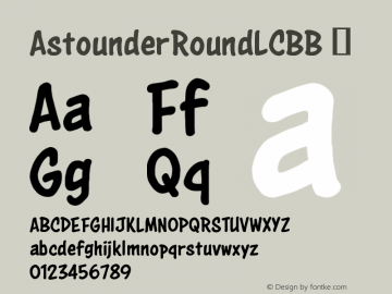 ☞Astounder Round LC BB Version 1.000; ttfautohint (v1.5);com.myfonts.easy.blambot.astounded-round-bb.regular-lc.wfkit2.version.4aVG图片样张