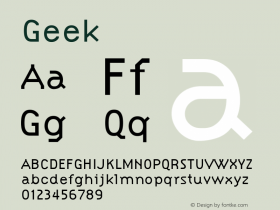 ☞Geek Version 001.000;com.myfonts.easy.words-pictures.geek.regular.wfkit2.version.34uy图片样张