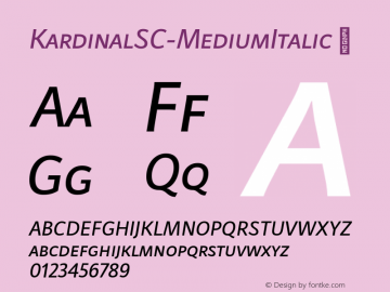 ☞Kardinal SC Medium Italic Version 1.000;com.myfonts.easy.lettersoup.kardinal.sc-medium-italic.wfkit2.version.4KtP图片样张