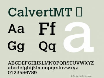 ☞Calvert MT Version 1.00;com.myfonts.easy.mti.calvert-mt.calvert-mt.wfkit2.version.3MzB图片样张