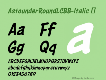 ☞Astounder Round LC BB Italic Version 1.000;com.myfonts.easy.blambot.astounded-round-bb.italic-lc.wfkit2.version.4aVE图片样张