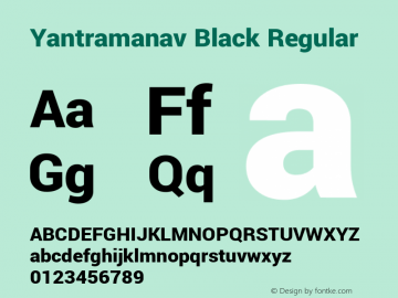 Yantramanav Black Regular Version 1.000;PS 1.0;hotconv 1.0.72;makeotf.lib2.5.5900; ttfautohint (v1.3) Font Sample