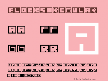 Blocks Regular Version 1.0 Font Sample