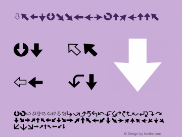 ☞IngyArrowsBetween Version 1.02 2010;com.myfonts.easy.ingrimayne.xingy-arrows.between.wfkit2.version.3ymX图片样张