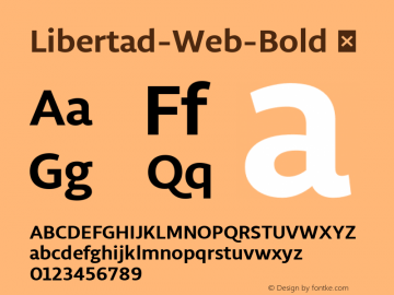 ☞Libertad-Web-Bold Version 1.002; ttfautohint (v1.4.1);com.myfonts.easy.tipotype.libertad.bold.wfkit2.version.4wLk图片样张