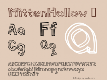 ☞MittenHollow Macromedia Fontographer 4.1.5 5/29/02;com.myfonts.easy.t26.mitten.hollow.wfkit2.version.DAJ图片样张