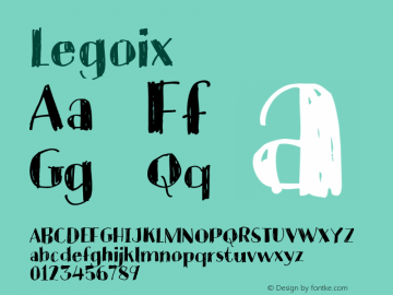 ☞Legoix Version 1.000;com.myfonts.easy.pizzadude.legoix.regular.wfkit2.version.31Hr图片样张