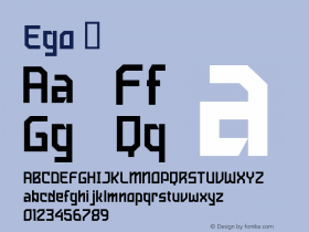 ☞Ego Macromedia Fontographer 4.1.5 6/29/03;com.myfonts.easy.positype.ego.regular.wfkit2.version.2nXP图片样张