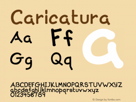 ☞Caricatura Version 1.0; 2005; initial release;com.myfonts.sylvestre.caricatura.caricatura.wfkit2.2owJ图片样张