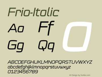 ☞Frio-Italic Version 1.000;com.myfonts.lamatas.frio.italic.wfkit2.3EyV图片样张