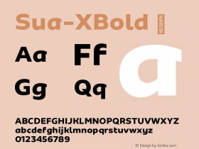 ☞Sua XBold Version 2.000;PS 002.000;hotconv 1.0.88;makeotf.lib2.5.64775; ttfautohint (v1.5);com.myfonts.easy.bytype.sua.extrabold.wfkit2.version.4LBU图片样张