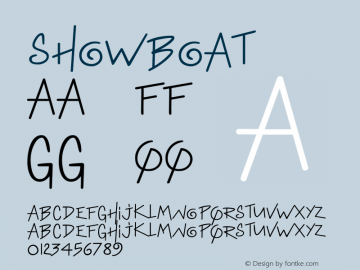 ☞Showboat Version 001.000;com.myfonts.easy.canadatype.showboat.regular.wfkit2.version.2kPR图片样张