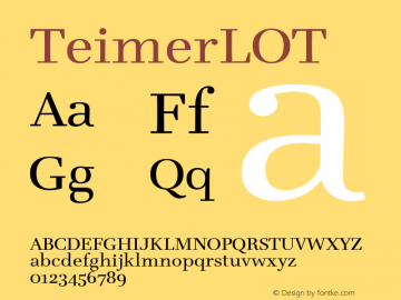 ☞TeimerLOT Version 1.001;com.myfonts.easy.suitcase.teimer.lot-light.wfkit2.version.3qP3图片样张