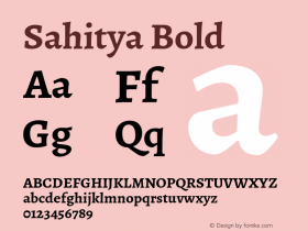 Sahitya Bold Version 1.001;PS 001.000;hotconv 1.0.70;makeotf.lib2.5.58329 DEVELOPMENT; ttfautohint (v1.2) -l 8 -r 50 -G 200 -x 16 -D latn -f none -w G -W -X 