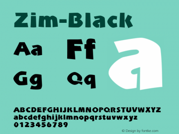 ☞Zim Black 001.000;com.myfonts.easy.scholtz.zim.black.wfkit2.version.2VLL图片样张