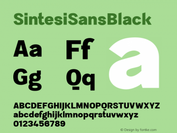 ☞Sintesi Sans Black Version 2.000;com.myfonts.easy.fsdesign.sintesi-sans.black.wfkit2.version.3SoX图片样张