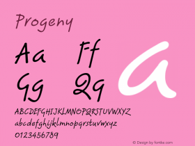 ☞Progeny Version 1.000;com.myfonts.typeassociates.progeny.regular.wfkit2.41eB图片样张