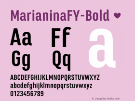 ☞Marianina FY Bold Version 1.000;com.myfonts.easy.fontyou.marianina-fy.bold.wfkit2.version.4f2h图片样张