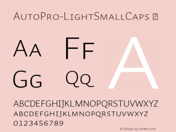 ☞Auto Pro Light SmCp Version 2.502 (MyFonts 2017.04);com.myfonts.easy.underware.auto-pro.light-small-caps.wfkit2.version.4MzX图片样张