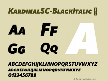 ☞Kardinal SC Black Italic Version 1.000;com.myfonts.easy.lettersoup.kardinal.sc-black-italic.wfkit2.version.4KtC图片样张