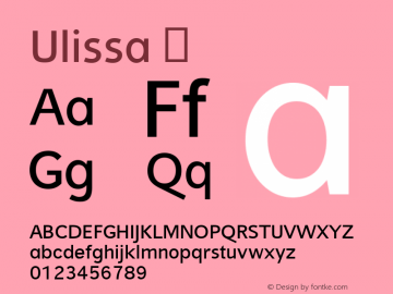 ☞Ulissa Version 1.00 - May 2002;com.myfonts.easy.mti.ulissa.ulissa.wfkit2.version.3Nms图片样张