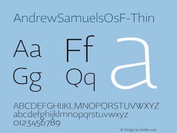 ☞Andrew Samuels OsF Thin Version 2.003;com.myfonts.easy.samuelstype.andrew-samuels.osf-thin.wfkit2.version.32RZ图片样张