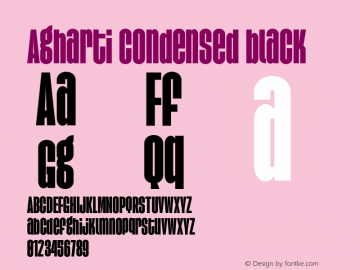 Agharti condensed black Version 1.000;FEAKit 1.0图片样张