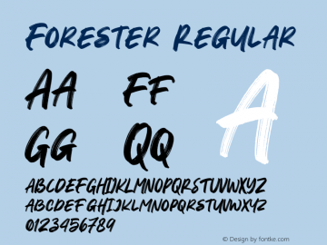 Forester Regular Version 1.000图片样张