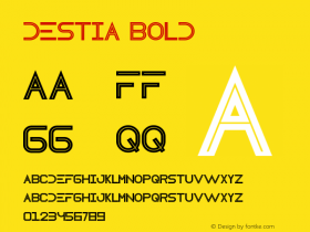 Destia Bold Version 1.002;Fontself Maker 3.5.4图片样张