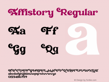 Affistory Version 1.00;March 10, 2021;FontCreator 12.0.0.2563 64-bit图片样张