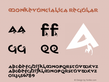 MonkeyUncialica Regular 1.0 2005-01-18 Font Sample