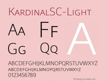 ☞KardinalSC-Light Version 1.000;com.myfonts.easy.lettersoup.kardinal.sc-light.wfkit2.version.4KtL图片样张