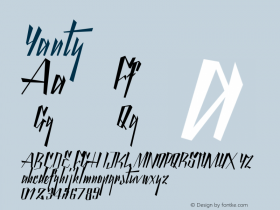 ☞Yanty Version 1.000;com.myfonts.easy.mawns.yanty.regular.wfkit2.version.3S9Y图片样张