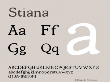 ☞Stiana Version 1.000; ttfautohint (v1.5);com.myfonts.easy.wdc-fonts.stiana.regular.wfkit2.version.467i图片样张