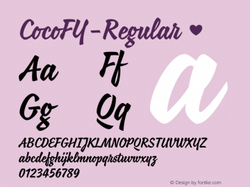 ☞Coco FY Regular Version 1.001;com.myfonts.easy.fontyou.coco-fy.regular.wfkit2.version.4aDf图片样张