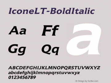 ☞Icone LT Bold Italic Version 1.04;com.myfonts.easy.linotype.icone-lt.bold-italic.wfkit2.version.3HtQ图片样张