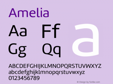 ☞Amelia Version 001.001;com.myfonts.tipotype.amelia.regular.wfkit2.3X35图片样张