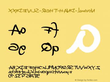 ☞XXII DEVILS-RIGHT-HAND lamroN Version 1.0 ;com.myfonts.easy.doubletwo.xxii-devils-right-hand.lamron.wfkit2.version.31dS图片样张