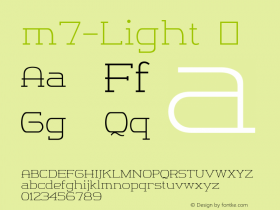 ☞m7-Light Version 1.000;com.myfonts.easy.haiku.m7.light.wfkit2.version.3nay图片样张