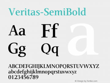 ☞Veritas-SemiBold Version 1.0; 1995; initial release;com.myfonts.alteredego.veritas.semi-bold-9750.wfkit2.CS8图片样张