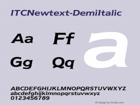 ☞ITC Newtext Demi Italic Version 1.01;com.myfonts.linotype.itc-newtext-2.newtext-demi-italic.wfkit2.3JVL图片样张