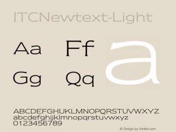 ☞ITC Newtext Light Version 1.01;com.myfonts.linotype.itc-newtext-2.newtext-light.wfkit2.3Hm5图片样张