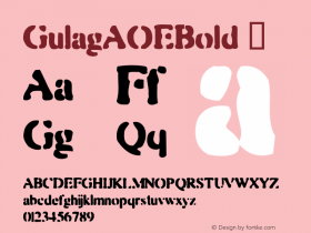 ☞Gulag AOE Bold Macromedia Fontographer 4.1.2 10/1/02;com.myfonts.astigmatic.gulag-aoe.bold.wfkit2.FQU图片样张