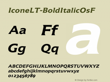 ☞Icone LT Bold Italic OsF Version 1.03;com.myfonts.easy.linotype.icone-lt.bold-italic-osf.wfkit2.version.3Hwk图片样张