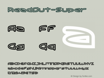 ☞ReadOut-Super Version 1.000 2001 initial release; ttfautohint (v1.5);com.myfonts.easy.fonthead.read-out.super.wfkit2.version.3cAo图片样张